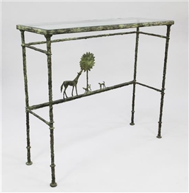 CONSOLE, LA PROMENADE DES AMIS, A UNIQUE VERSION COMMISSIONED BY COMTESSE SIMONE SANJUST DI TEULADA by Diego Giacometti